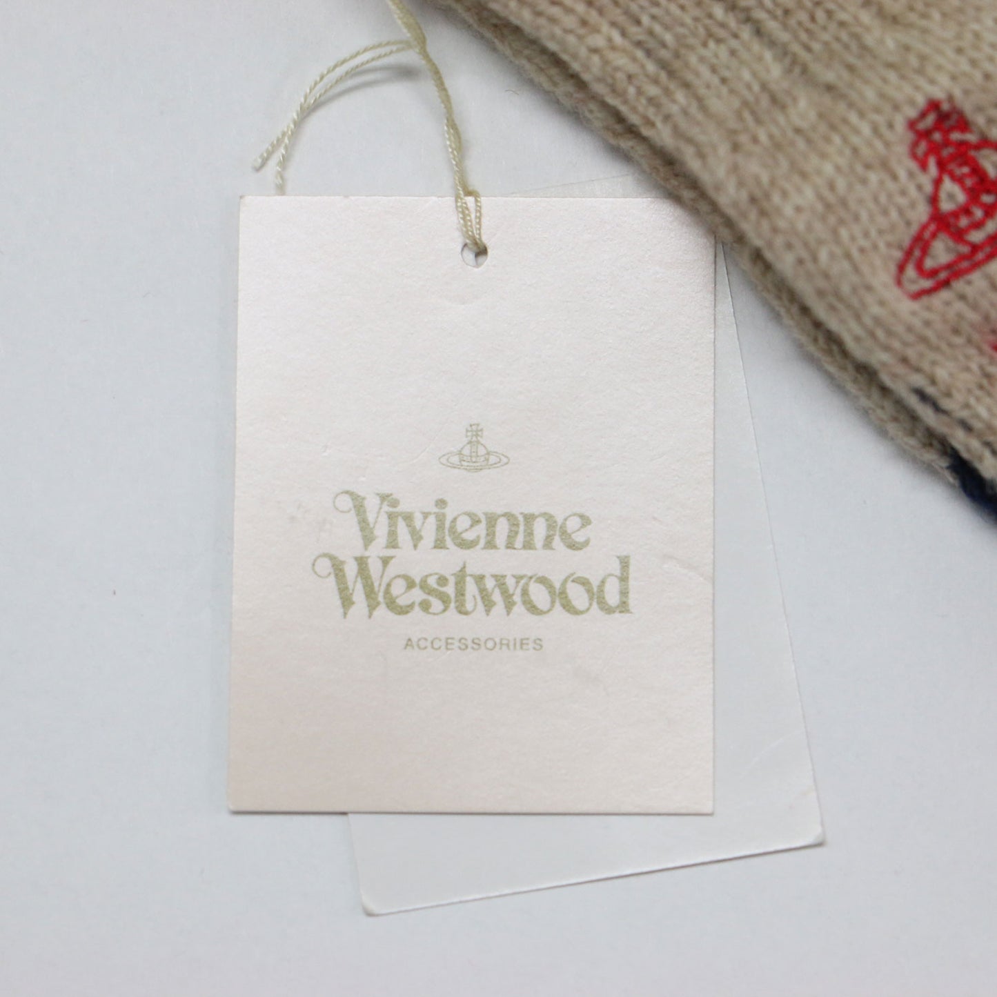 ブランデッド ロゴ アームウォーマー / BRANDED 手袋 ボーダー フィンガーレス 刺繍 ニット