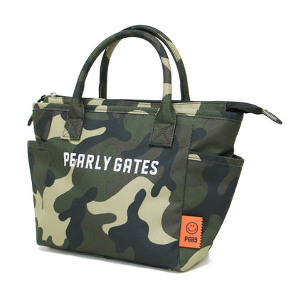 カモフラ柄 ロゴ 刺繍 カートバッグ / トートバッグ 迷彩 二コちゃん タグ 総柄