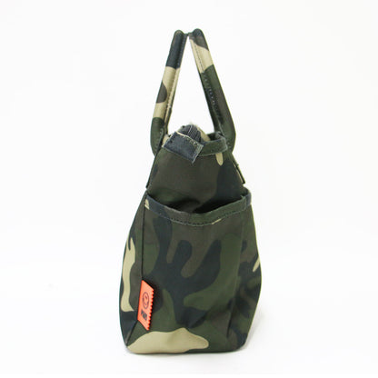 カモフラ柄 ロゴ 刺繍 カートバッグ / トートバッグ 迷彩 二コちゃん タグ 総柄