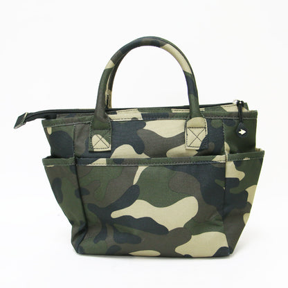 カモフラ柄 ロゴ 刺繍 カートバッグ / トートバッグ 迷彩 二コちゃん タグ 総柄
