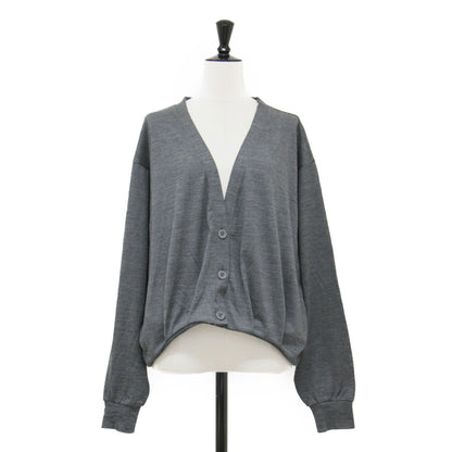 25秋冬 Vネック カーディガン / MAGGIE CARDIGAN ニット 長袖 ドルマンスリーブ タック リブ ウール