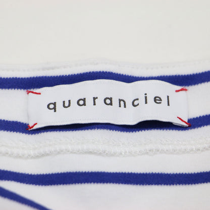ラウンドネック ボーダー カットソー / quaranciel プルオーバー ボートネック 長袖 ラグラン コットン ウォッシャブル