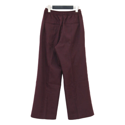 24秋冬 ツイードライク フレアパンツ / ワイドパンツ センタープレス ウエストゴム