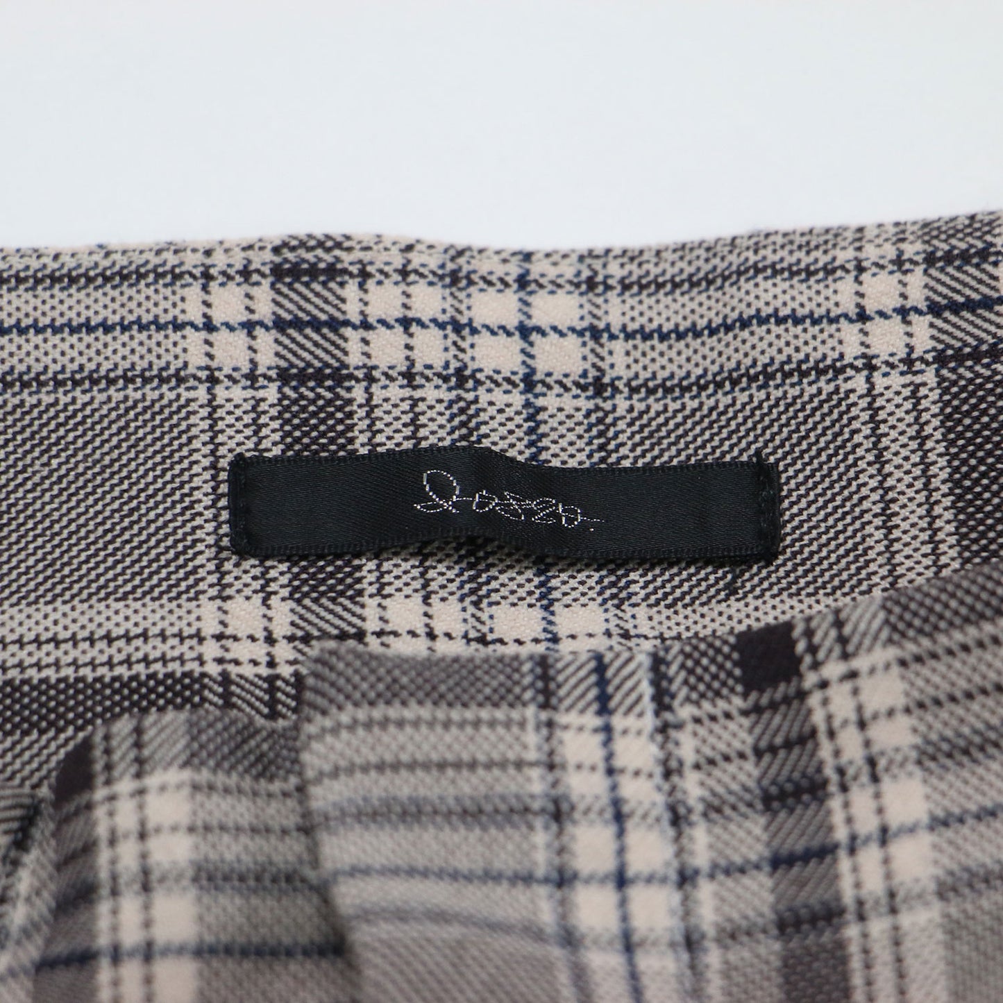 21秋冬 ハイウエスト タック トラウザーパンツ / ワイドパンツ センタープレス タック チェック柄