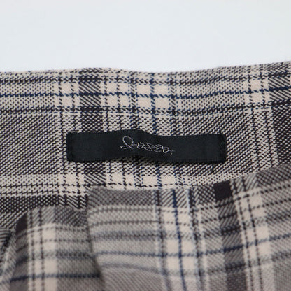 21秋冬 ハイウエスト タック トラウザーパンツ / ワイドパンツ センタープレス タック チェック柄