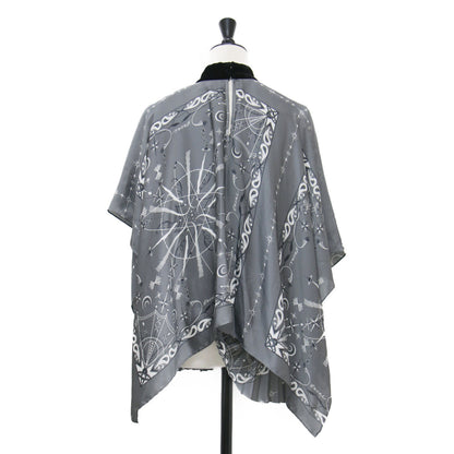 × Dr Woo 20AW 総柄 プリーツ ワイドブラウス / Bandana Print Pleats Cape Top プルオーバー ハイネック ドロップショルダー