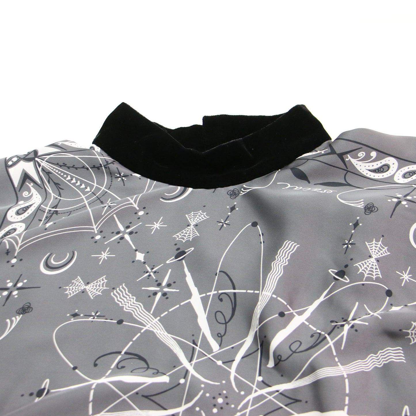 × Dr Woo 20AW 総柄 プリーツ ワイドブラウス / Bandana Print Pleats Cape Top プルオーバー ハイネック ドロップショルダー