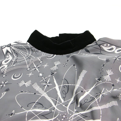 × Dr Woo 20AW 総柄 プリーツ ワイドブラウス / Bandana Print Pleats Cape Top プルオーバー ハイネック ドロップショルダー