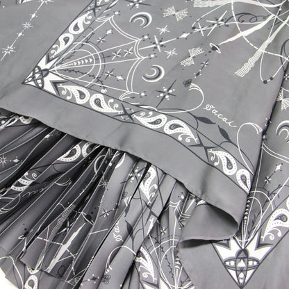 × Dr Woo 20AW 総柄 プリーツ ワイドブラウス / Bandana Print Pleats Cape Top プルオーバー ハイネック ドロップショルダー