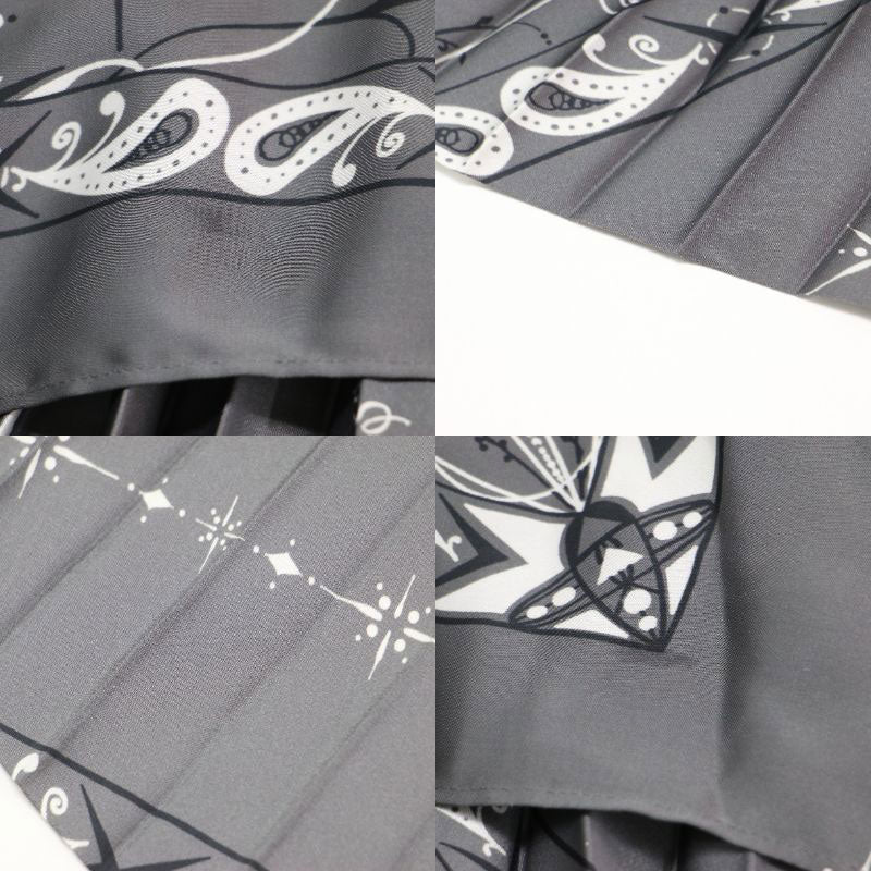 × Dr Woo 20AW 総柄 プリーツ ワイドブラウス / Bandana Print Pleats Cape Top プルオーバー ハイネック ドロップショルダー
