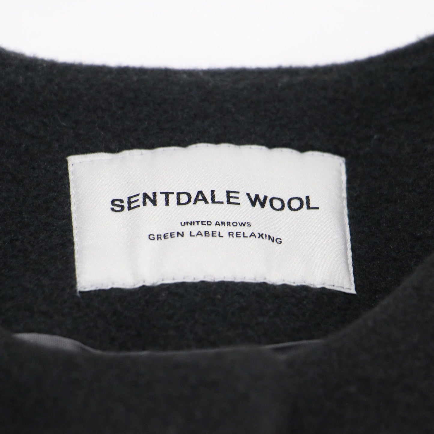 セントデールウール ノーカラー コート / SENTDALE WOOL ドロップショルダー 長袖 ボタンダウン バックスリット