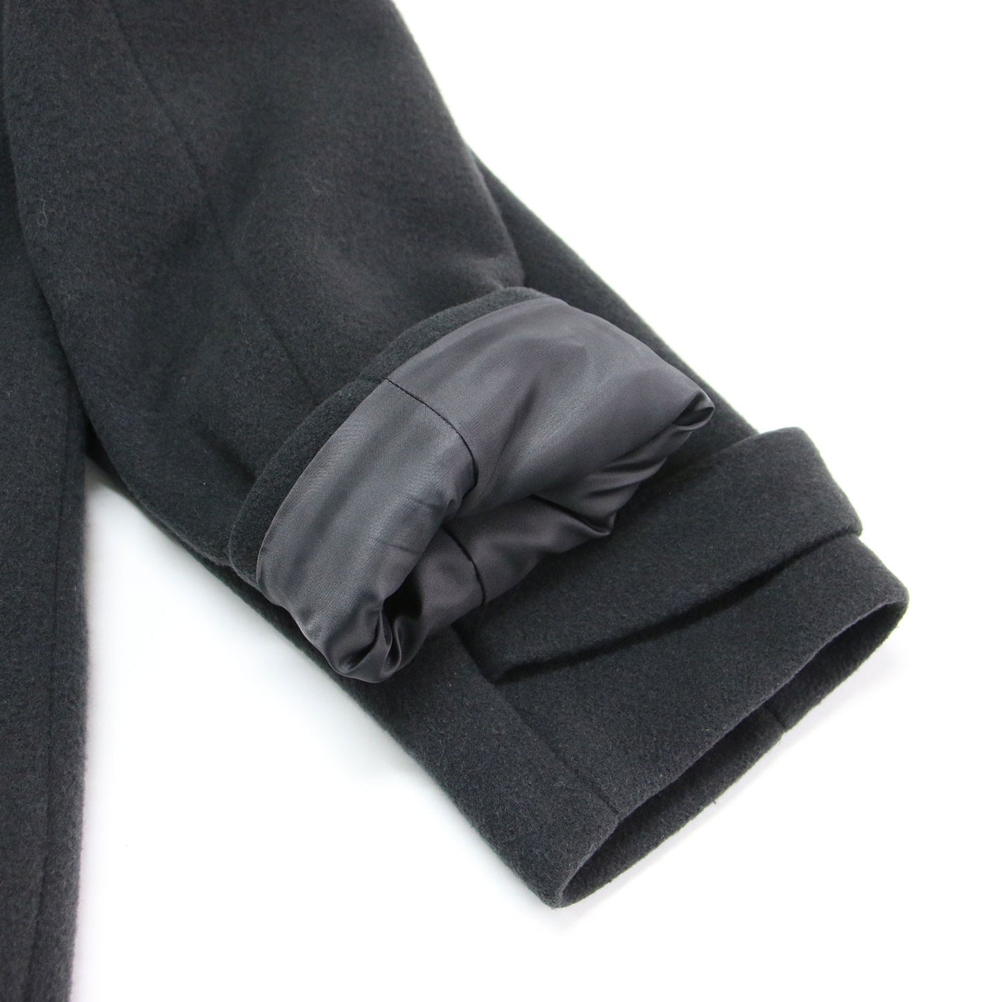 セントデールウール ノーカラー コート / SENTDALE WOOL ドロップショルダー 長袖 ボタンダウン バックスリット