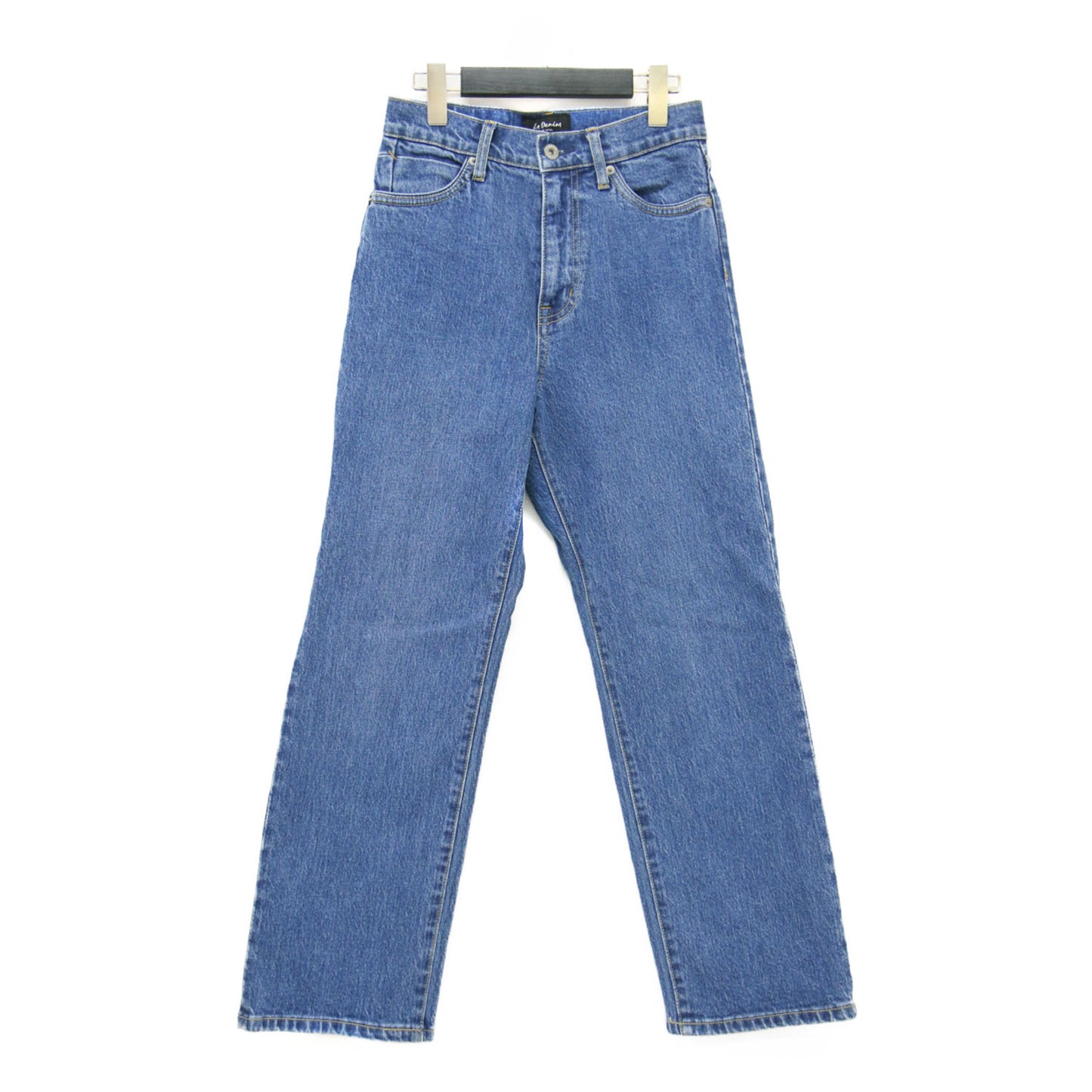 ル デニム ストレートパンツ / LE DENIM ジーンズ ストレート ノーパッチ ブランドロゴボタン コットン