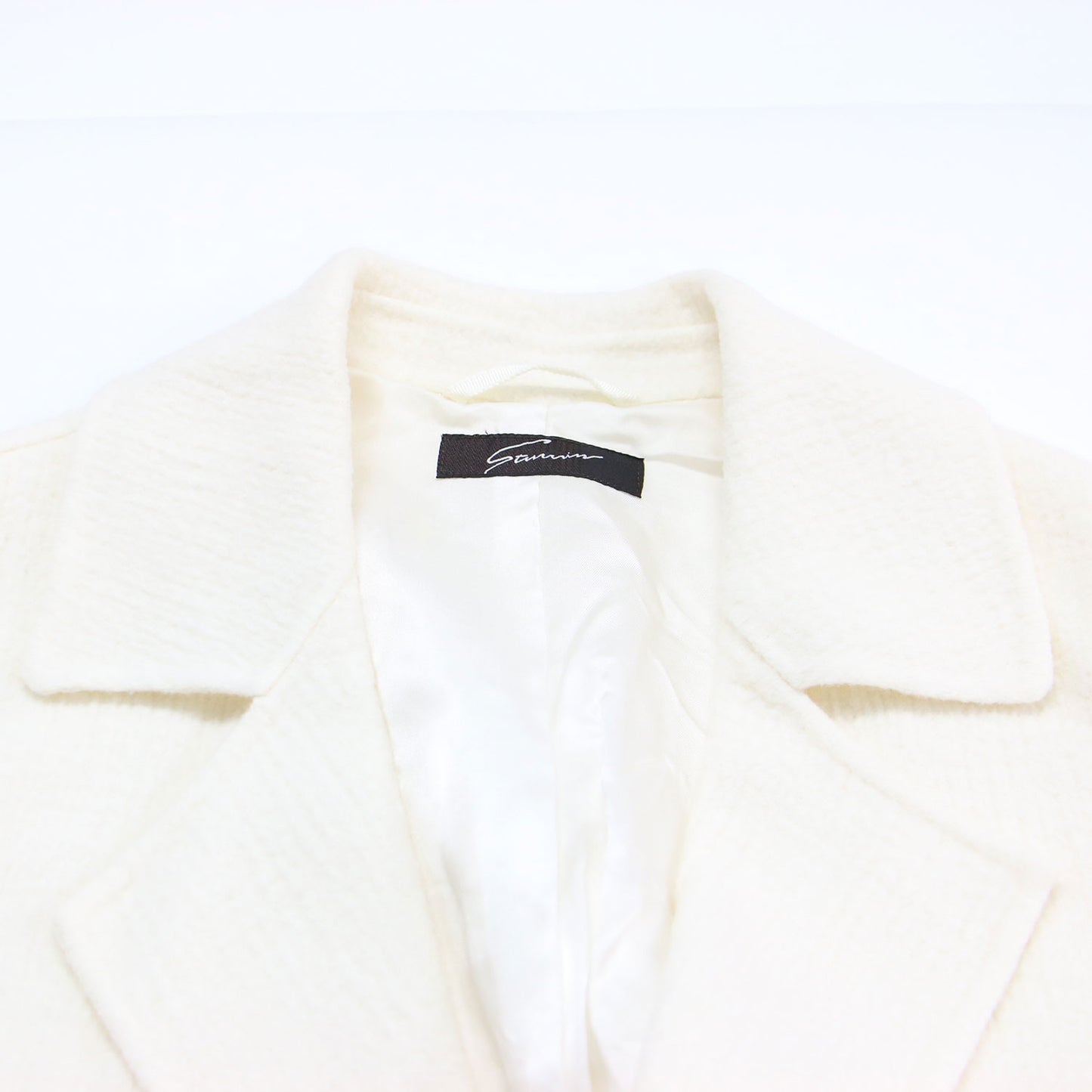 ウール チェスターコート / ガウン 長袖 ロング丈 ワイド ボタンレス ドロップショルダー