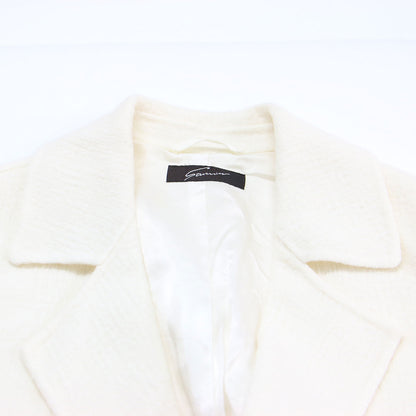 ウール チェスターコート / ガウン 長袖 ロング丈 ワイド ボタンレス ドロップショルダー