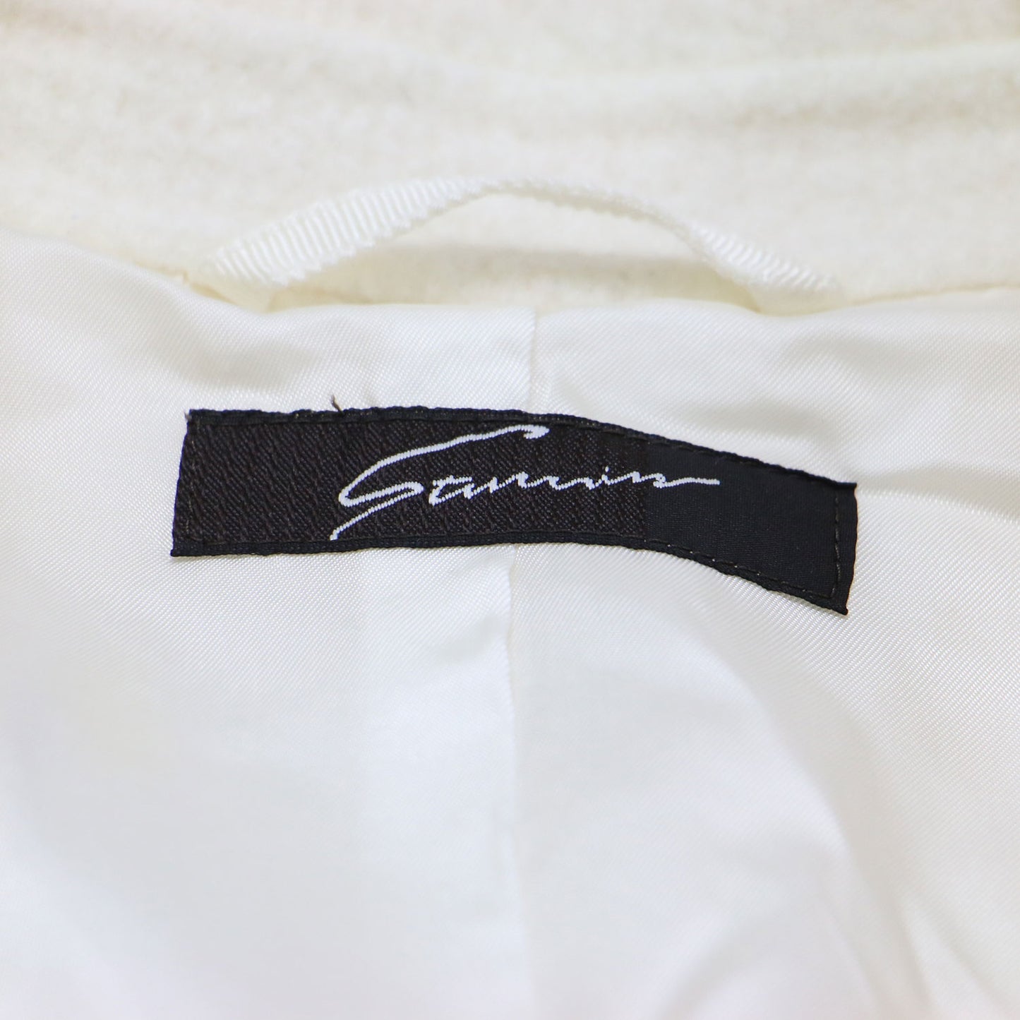 ウール チェスターコート / ガウン 長袖 ロング丈 ワイド ボタンレス ドロップショルダー