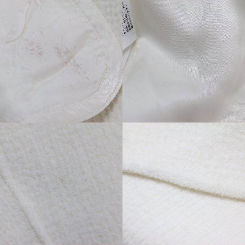 ウール チェスターコート / ガウン 長袖 ロング丈 ワイド ボタンレス ドロップショルダー