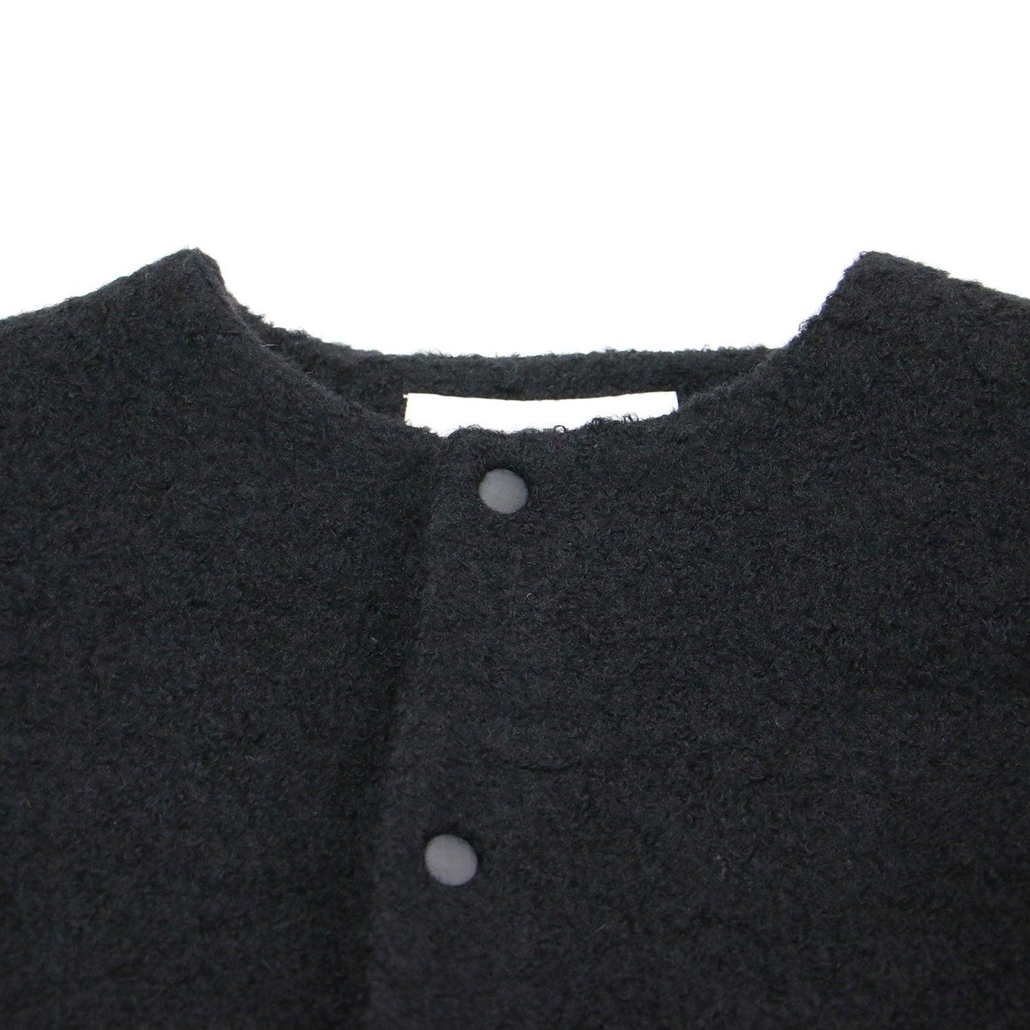 25秋冬 シープパイル ブルゾン / ジャケット 長袖 ノーカラー スナップボタン フェイクレザー