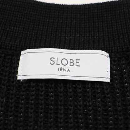 25春夏 畦編み ニット ジレ / ベスト Vネック ローゲージ コットン