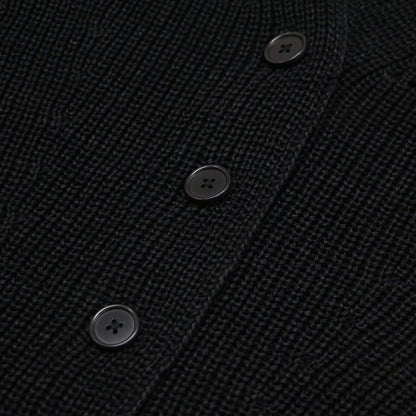 25春夏 畦編み ニット ジレ / ベスト Vネック ローゲージ コットン