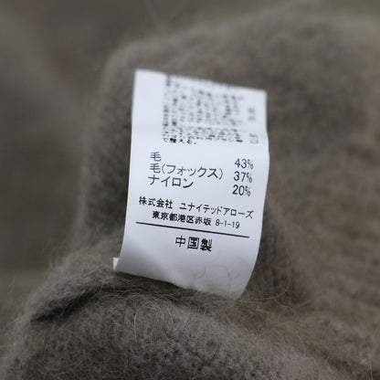 22秋冬 ヘアリー コンパクト プルオーバー / ニット 長袖 クルーネック クロップド丈 ウール