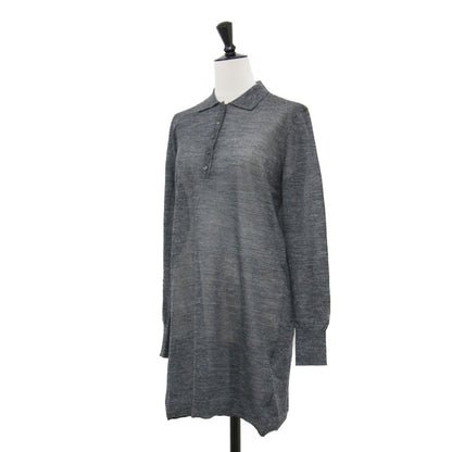 24秋冬 シアー ポロ ロングプルオーバー / チュニック 長袖 ストレート ウール