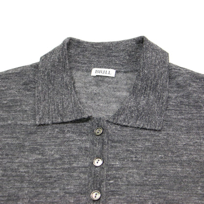 24秋冬 シアー ポロ ロングプルオーバー / チュニック 長袖 ストレート ウール