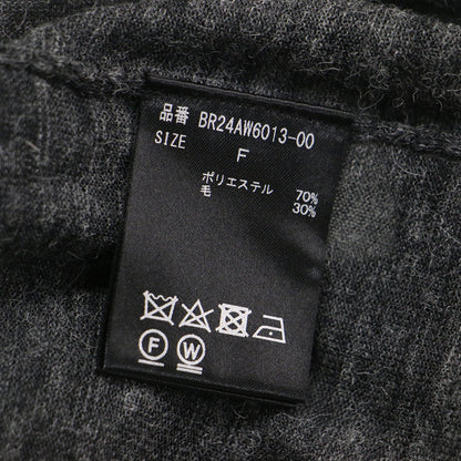 24秋冬 シアー ポロ ロングプルオーバー / チュニック 長袖 ストレート ウール