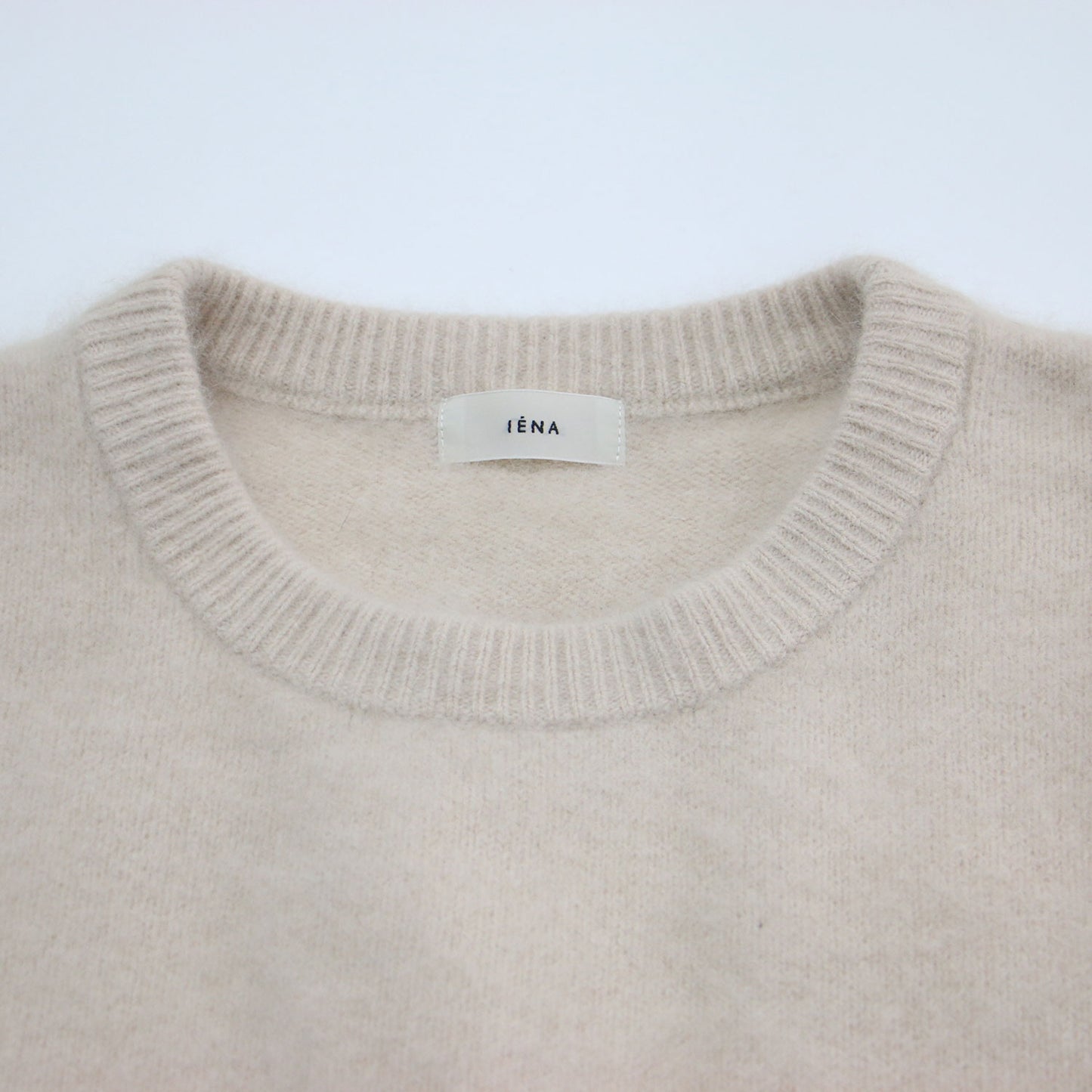 23秋冬 チャイニーズラクーン ファープルオーバー / fluffy ニット 長袖 クルーネック スリット ワイド ウール