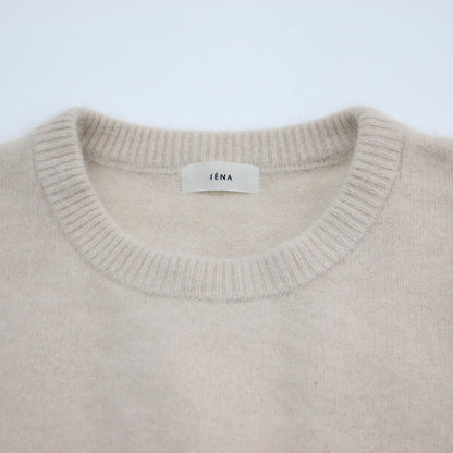 23秋冬 チャイニーズラクーン ファープルオーバー / fluffy ニット 長袖 クルーネック スリット ワイド ウール