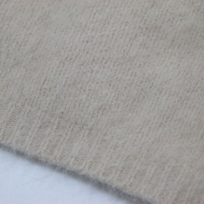 23秋冬 チャイニーズラクーン ファープルオーバー / fluffy ニット 長袖 クルーネック スリット ワイド ウール