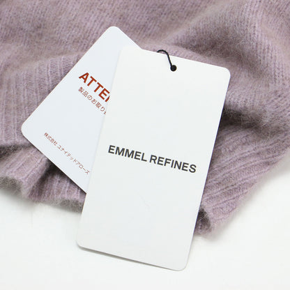 23秋冬 フラッフィー Vネック 2WAY ニット カーディガン / プルオーバー ショート丈 クルーネック 長袖 パフスリーブ 金ボタン ウール