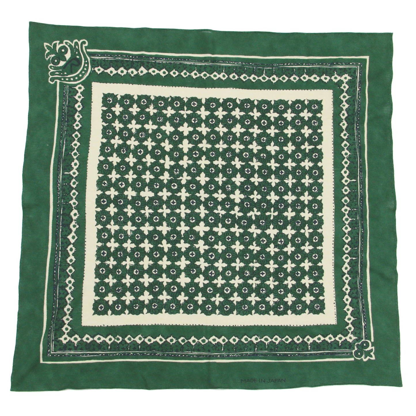 セルビッチの菱の実 バンダナ / スカーフ 花柄 正方形 ロゴ