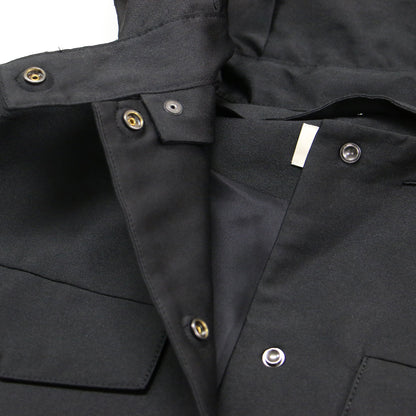 25春夏 シルク ポリエステル ツイル フーデッド ブルゾン / ジャケット 長袖 Aライン ワイドシルエット