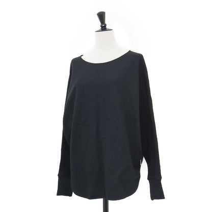 24秋冬 ニット コンビネーション ボートネック プルオーバー / カットソー 長袖 ドルマンスリーブ ラウンドヘム ワイド ウール