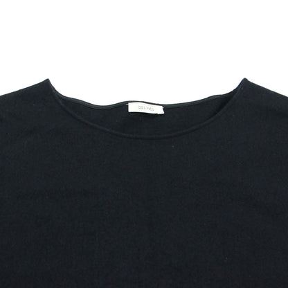 24秋冬 ニット コンビネーション ボートネック プルオーバー / カットソー 長袖 ドルマンスリーブ ラウンドヘム ワイド ウール