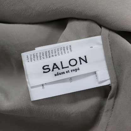 24秋冬 シルク ラウンドヘム Tブラウス / GENTLE SILK 長袖 クルーネック チュニック丈 サテン リボン ウォッシャブル