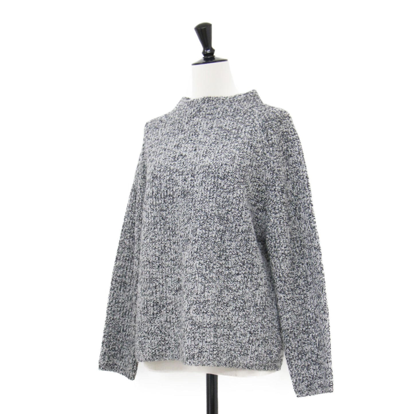 24秋冬 畦編み ハイネック プルオーバー / MISTO SHANE ニット 長袖 ラグラン コンパクト ウール カシミヤ