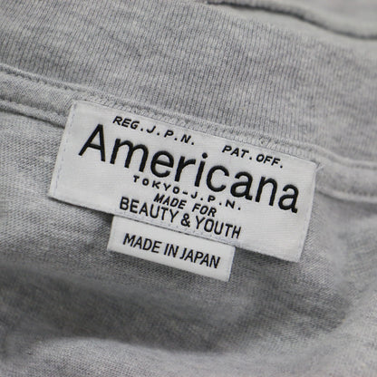 × BEAUTY&YOUTH 別注 24秋冬 グラフィックプリント ロングスリーブ Tシャツ / カットソー 長袖 クルーネック ショート丈