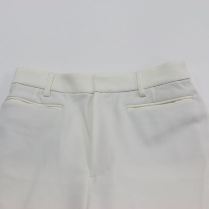 バックギャザー セミワイドパンツ / ストレート センタープレス ハイウエスト