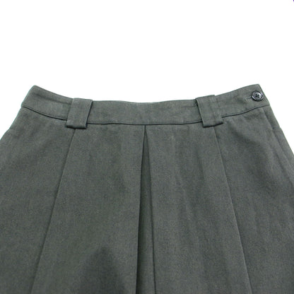 コットン タック フレアスカート / WORN COTTON TWILL SKIRT ミディ丈 プリーツ Aライン