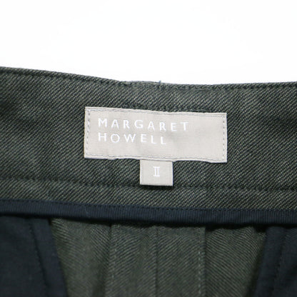 コットン タック フレアスカート / WORN COTTON TWILL SKIRT ミディ丈 プリーツ Aライン
