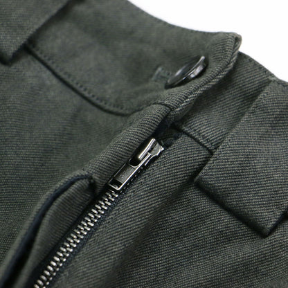 コットン タック フレアスカート / WORN COTTON TWILL SKIRT ミディ丈 プリーツ Aライン