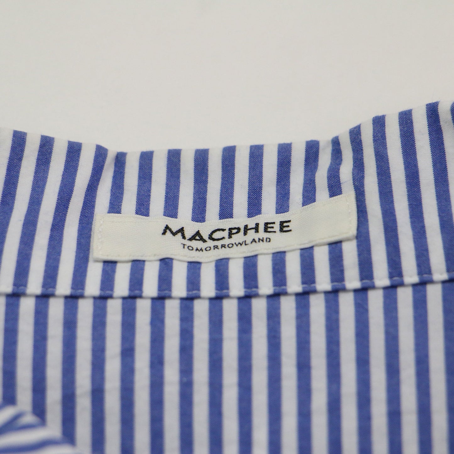 25春夏 コットン タイプライター プルオーバー シャツ / シャツ 長袖 フリルカラー ストライプ柄