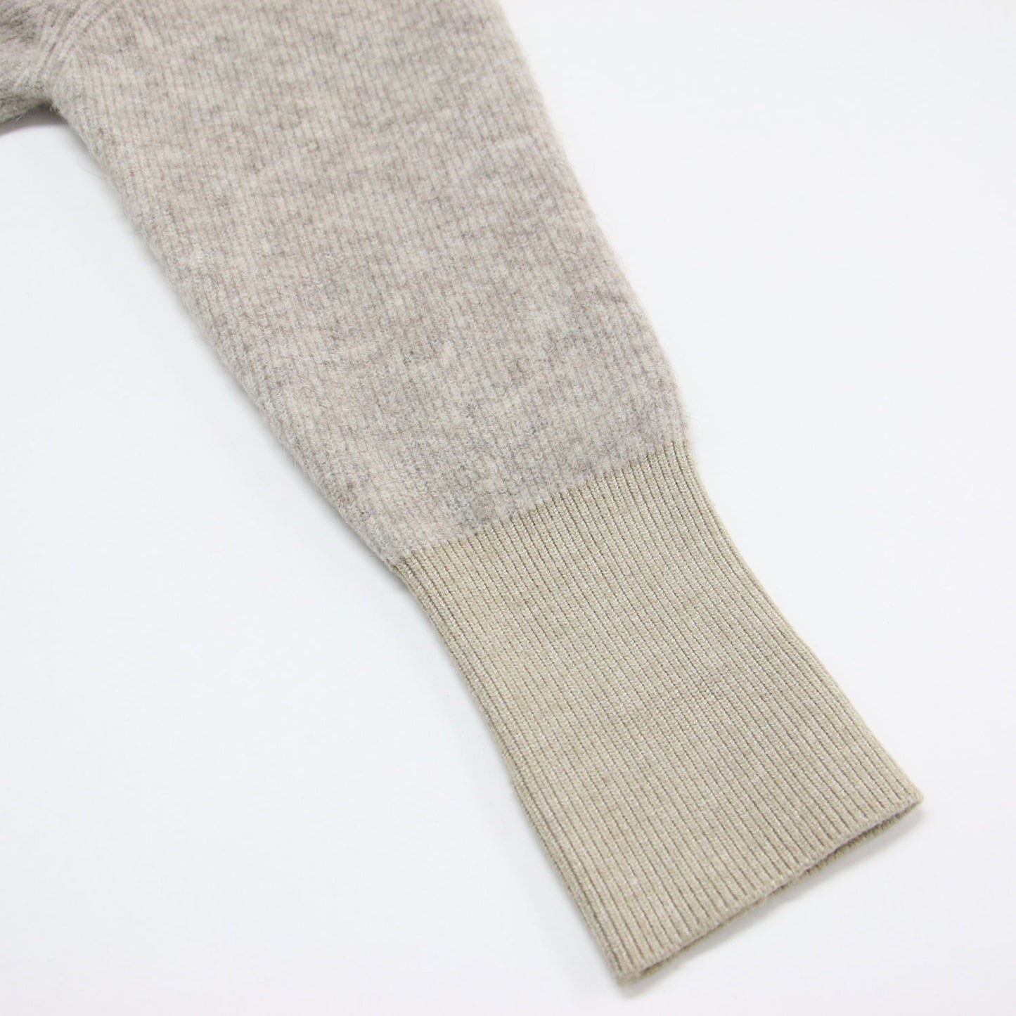 シャギー モヘア ニット カーディガン / 長袖 Vネック バイカラー オーバーサイズ