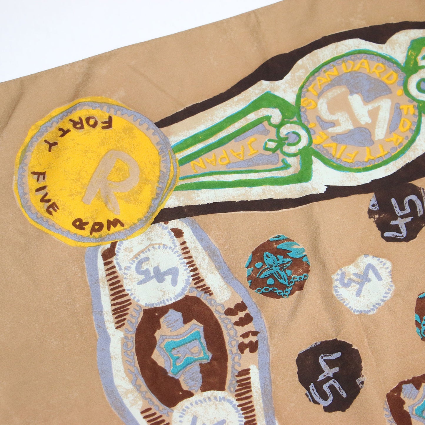 ロゴ プリント 大判 スカーフ / バンダナ 風呂敷