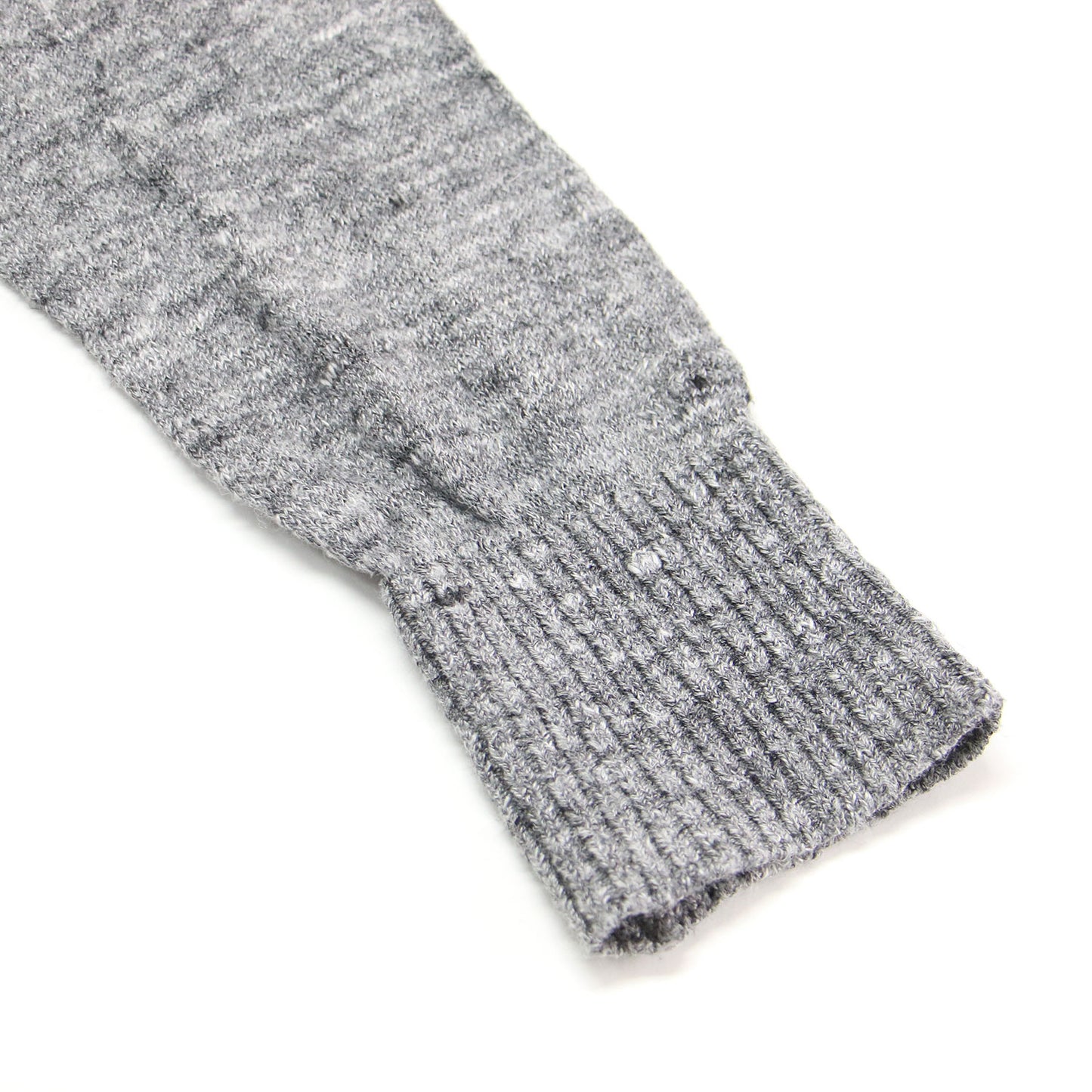 リネンの908ヨットマンニットソー / プルオーバー 長袖 ボトルネック ロゴ スリット リネン シルク