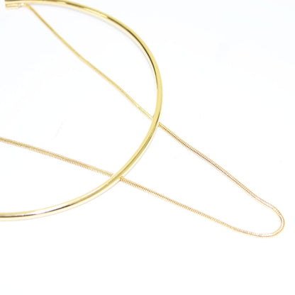 × Rouge vif la cle 別注 25春夏 チェーン付き チョーカー / ネックレス 2連 真鍮 18KG