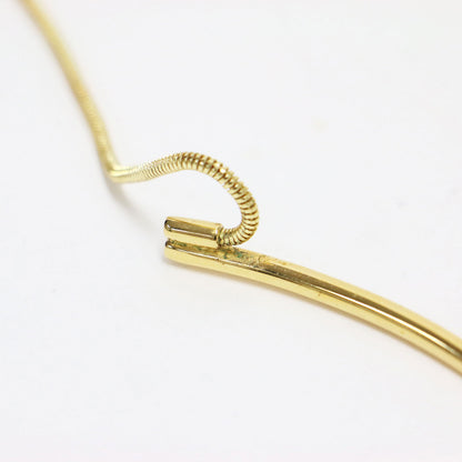 × Rouge vif la cle 別注 25春夏 チェーン付き チョーカー / ネックレス 2連 真鍮 18KG