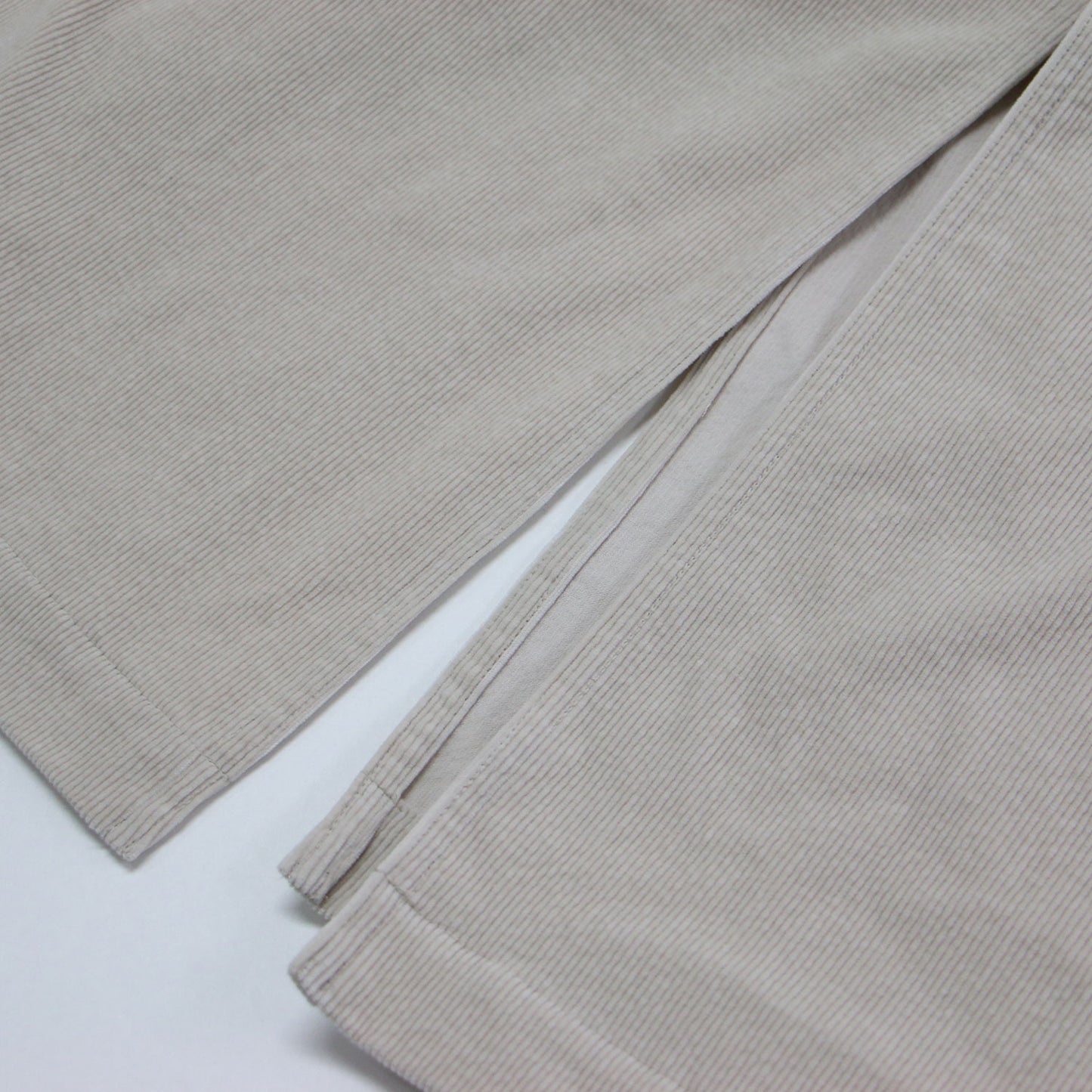 23秋冬 ストレッチ コーデュロイ ジャンパースカート / ワンピース ノースリーブ ロング丈 スリット コットン